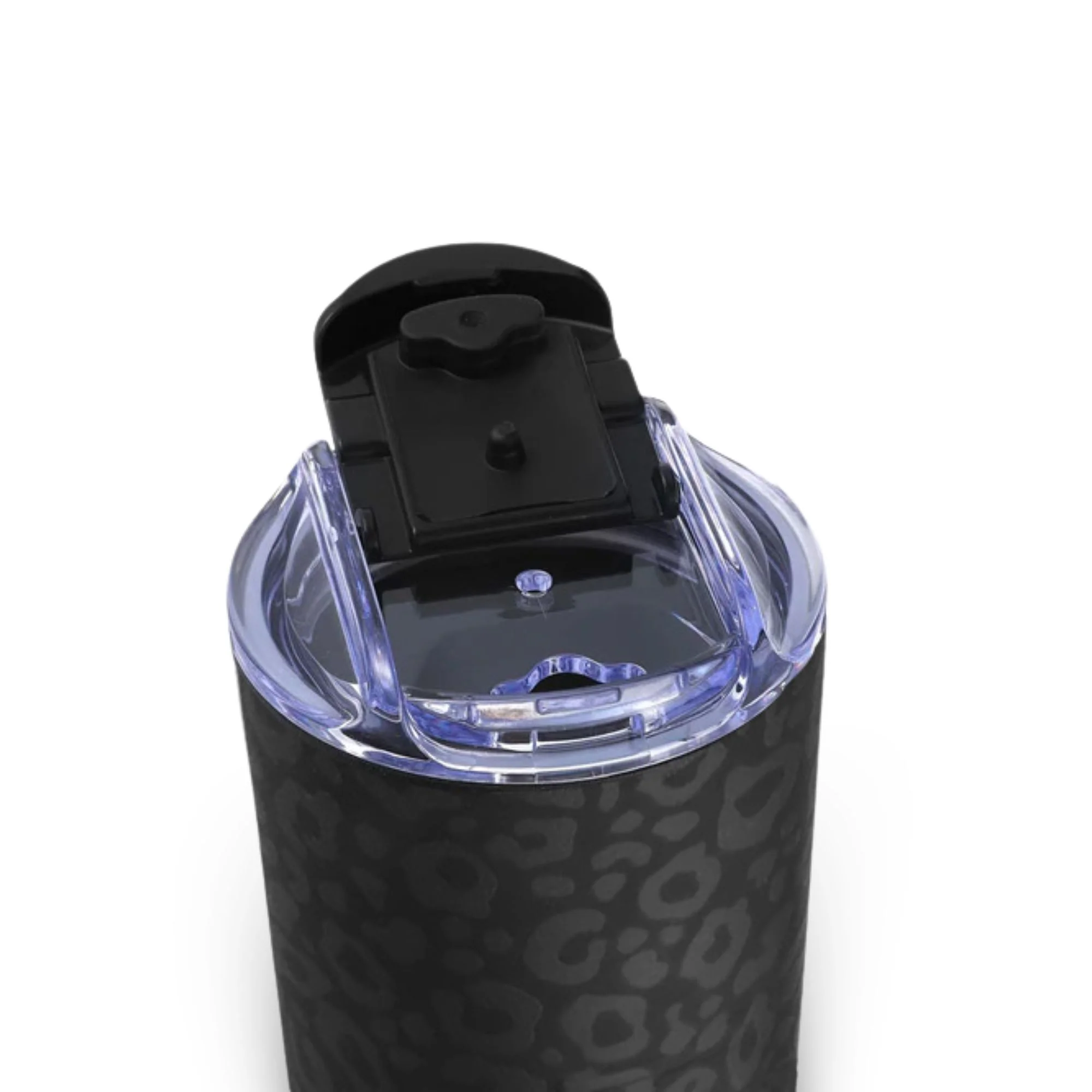 20oz Skinny Tumbler - Black Leopard - Image 4
