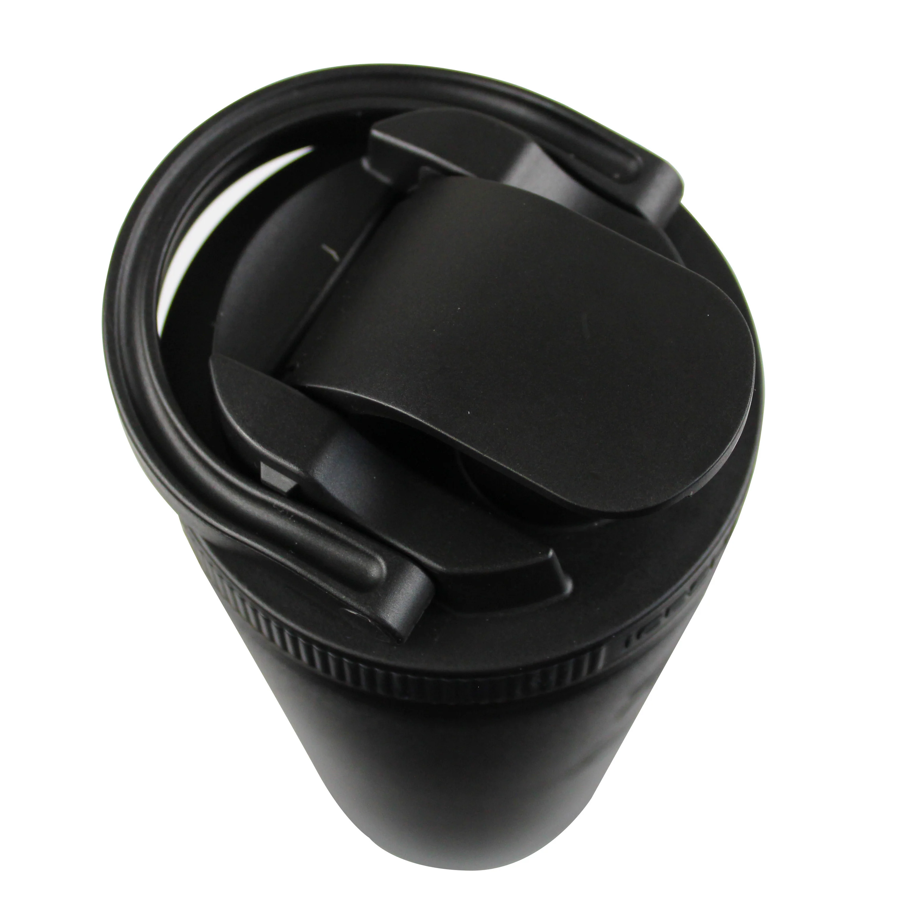26oz Shaker Lid - Black Lid with Black Band - Image 2