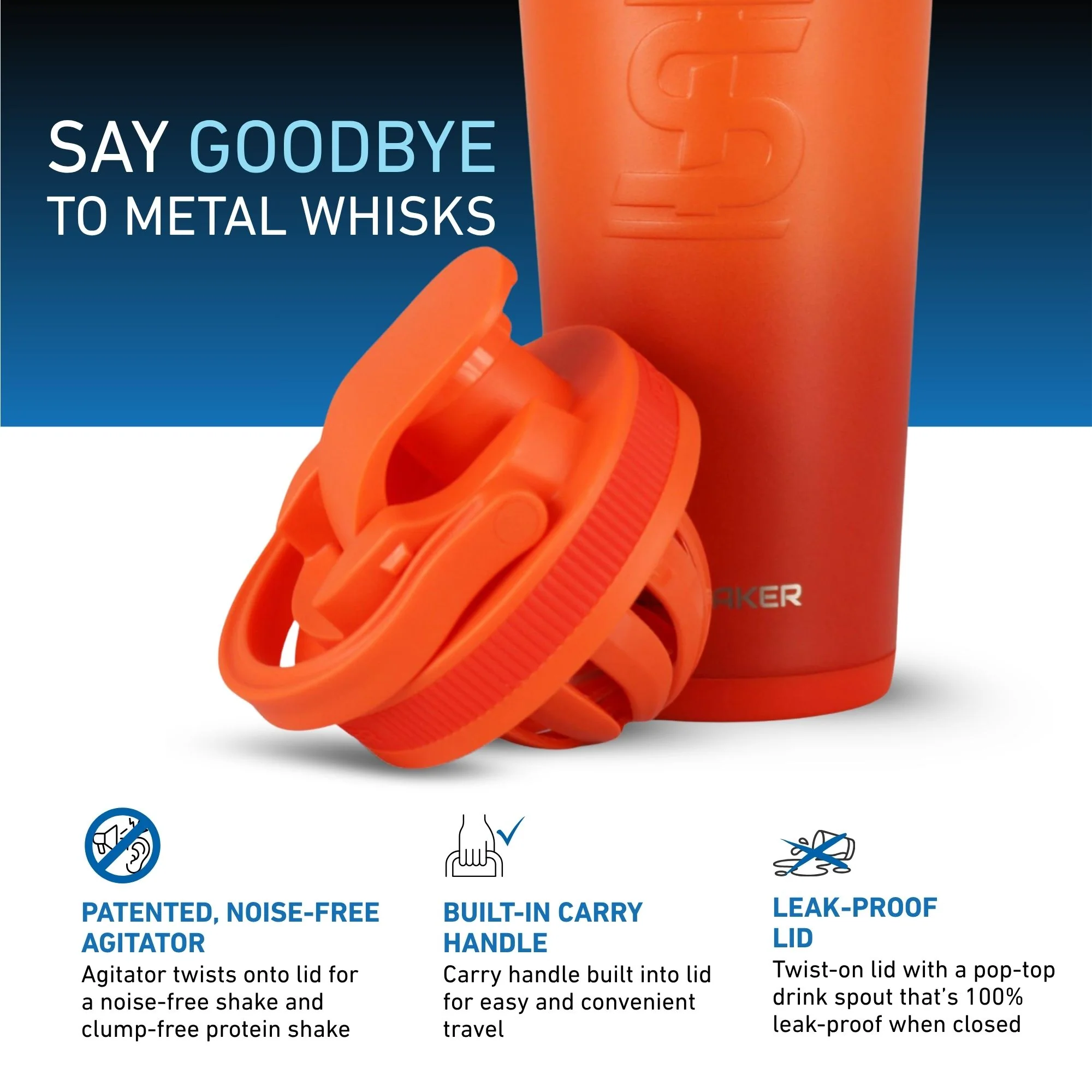 26oz Ice Shaker - Orange Color Rush - Image 3