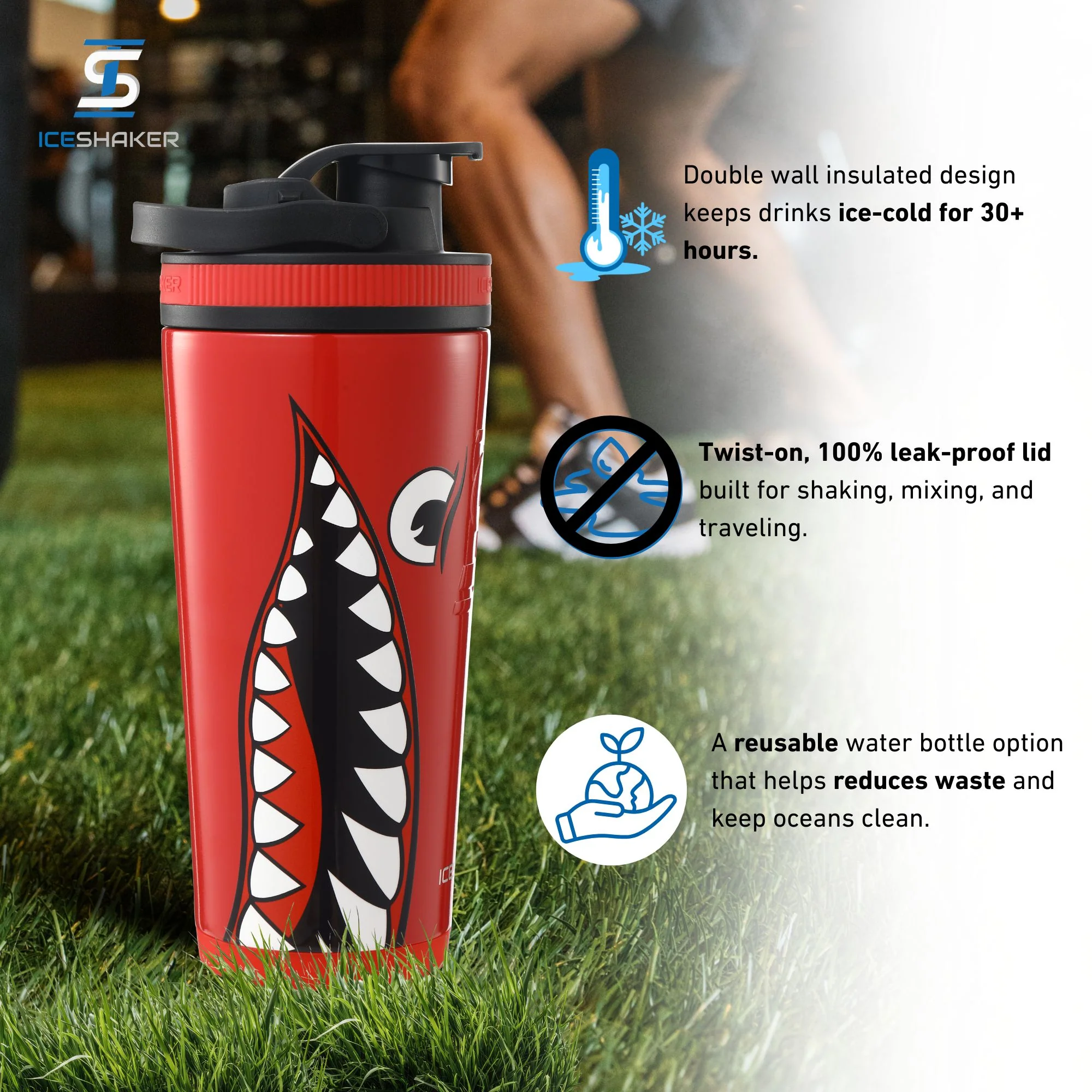 26oz Ice Shaker - Red Bomber - Image 4