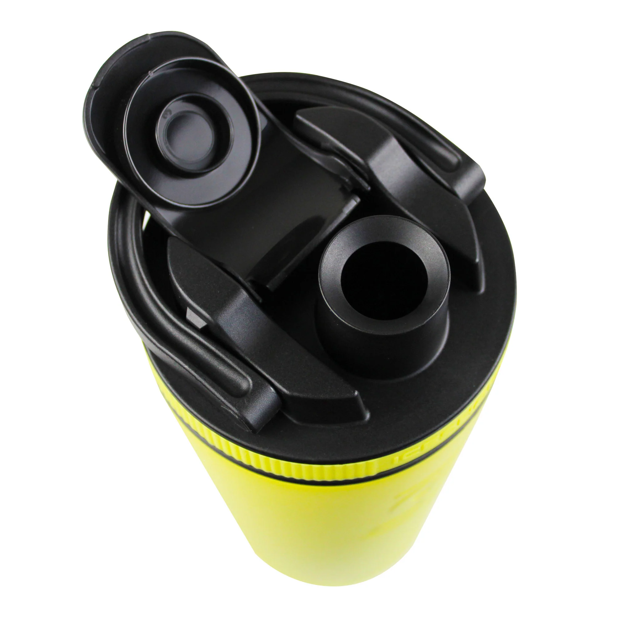 26oz Shaker Lid - Black Lid with Yellow Band - Image 3