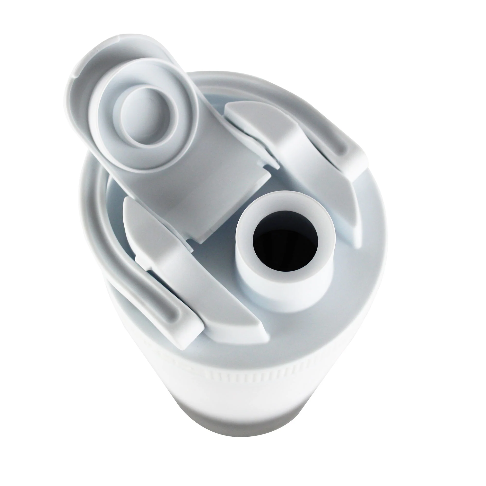 26oz Shaker Lid - White Lid with White Band - Image 3