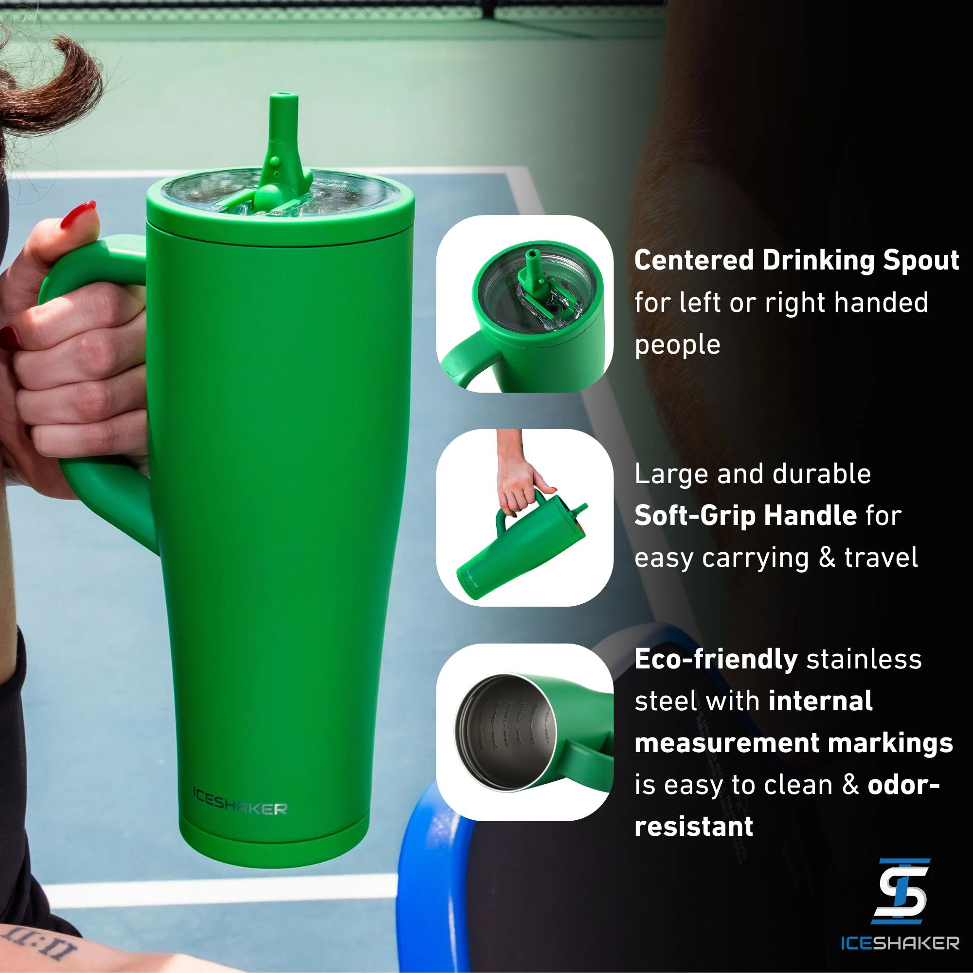 40oz Legend Series Shaker Bottle - Dragon Green - Image 3