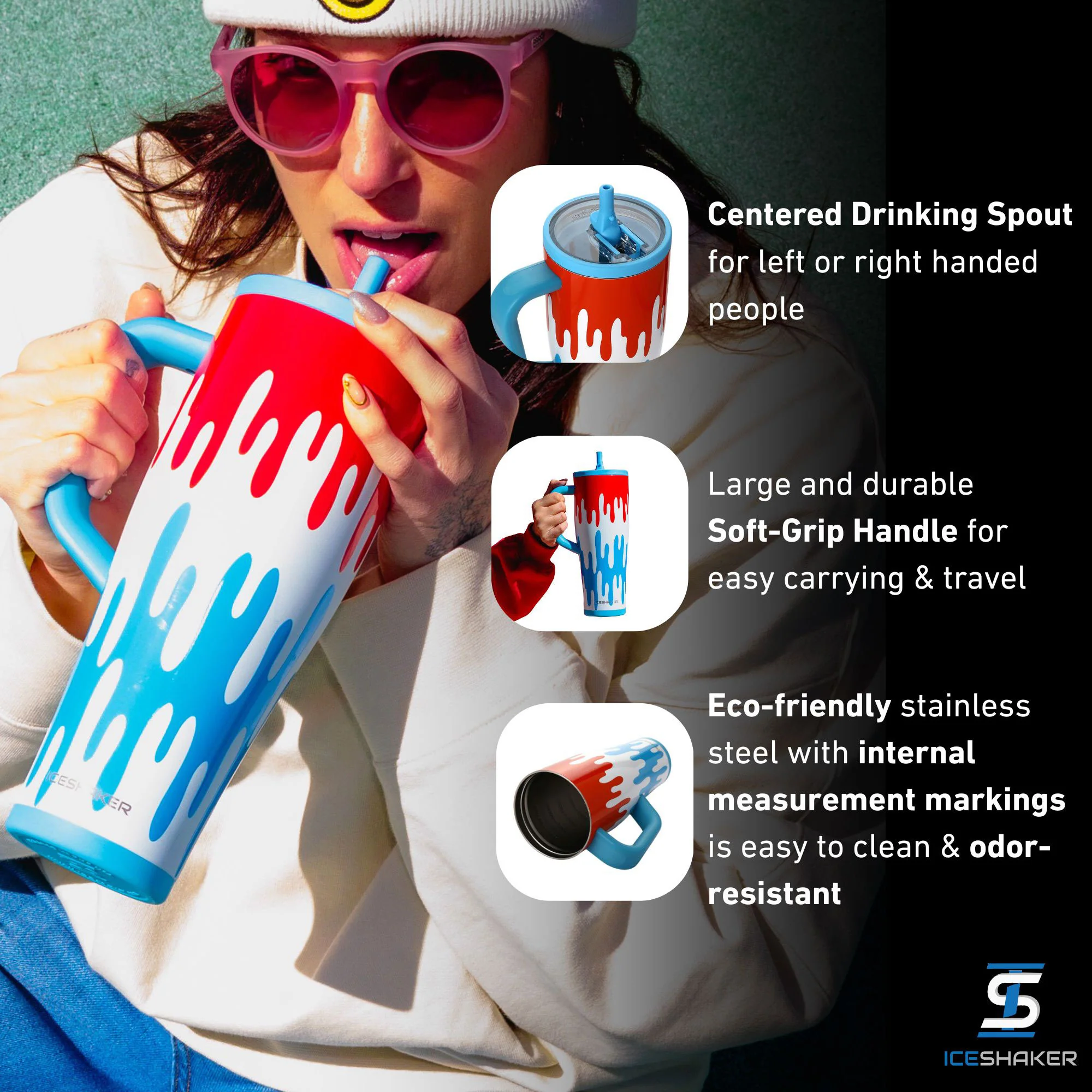 32oz Legend Series Shaker Bottle - Freeze Pop Drip - Image 4