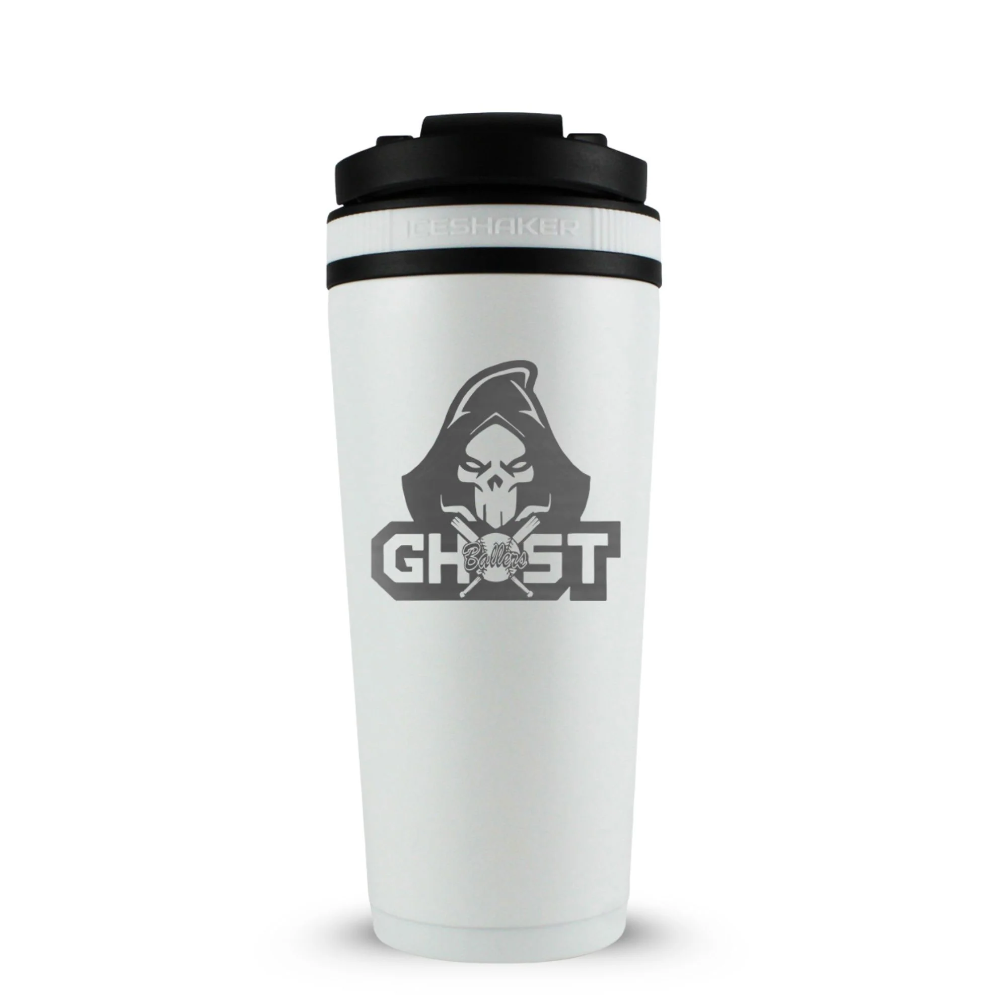 Custom Ghost Ballers Baseball 26oz Ice Shaker - Image 15