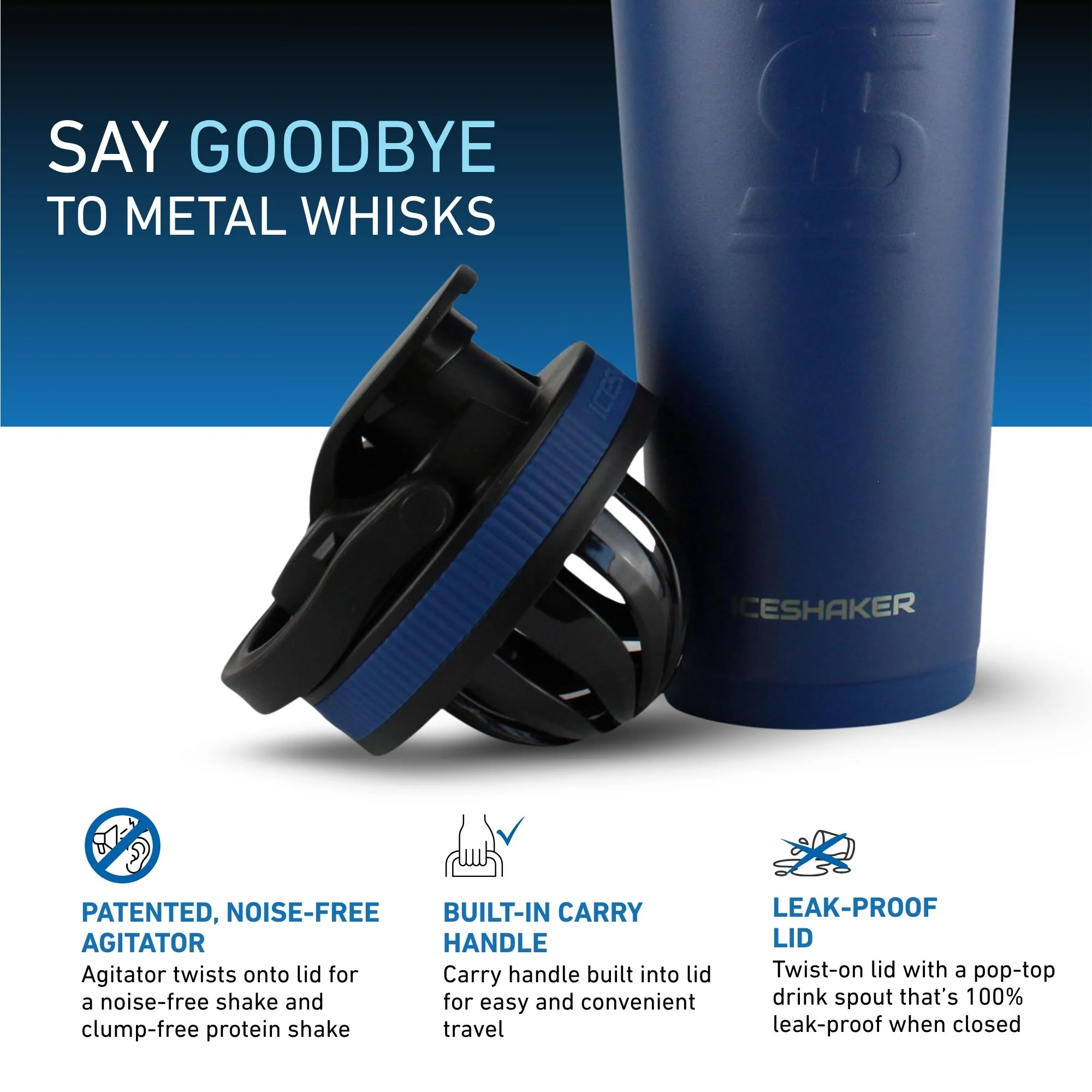 26oz Ice Shaker - Navy - Image 3