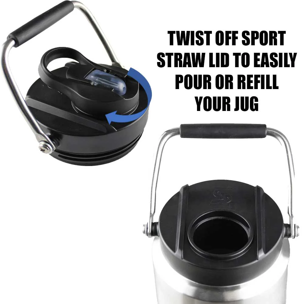 Half Gallon Jug with Silicone Base - Black - Image 5