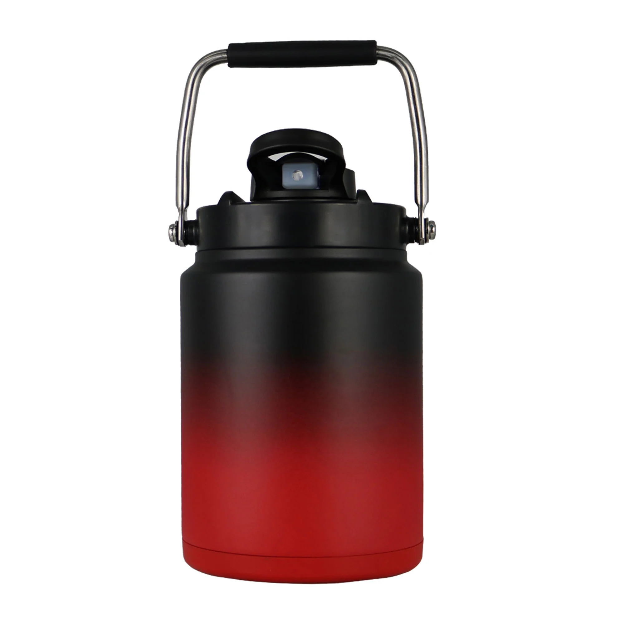 Half Gallon Jug with Silicone Base - Red Black Ombre - Image 3