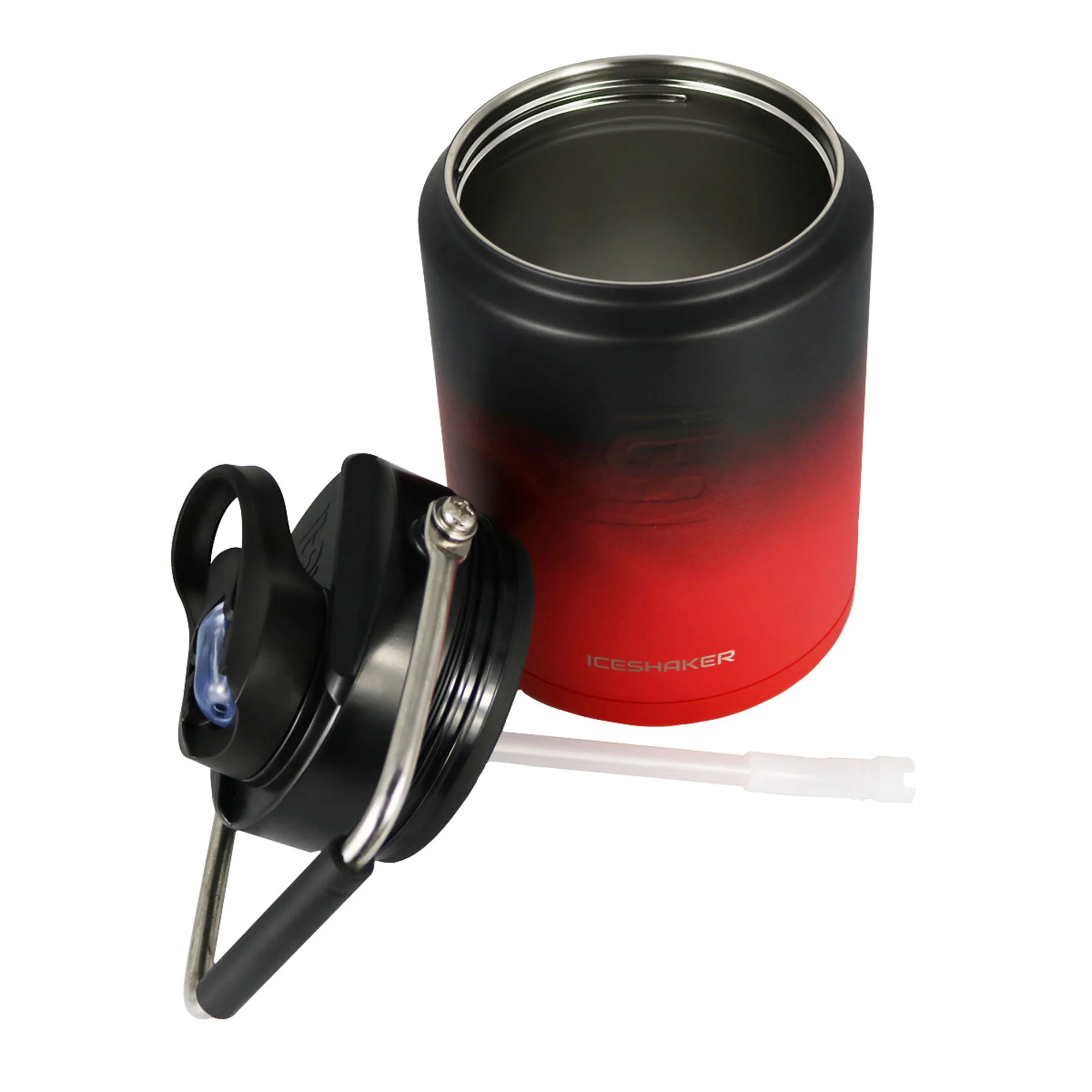 Half Gallon Jug with Silicone Base - Red Black Ombre - Image 4