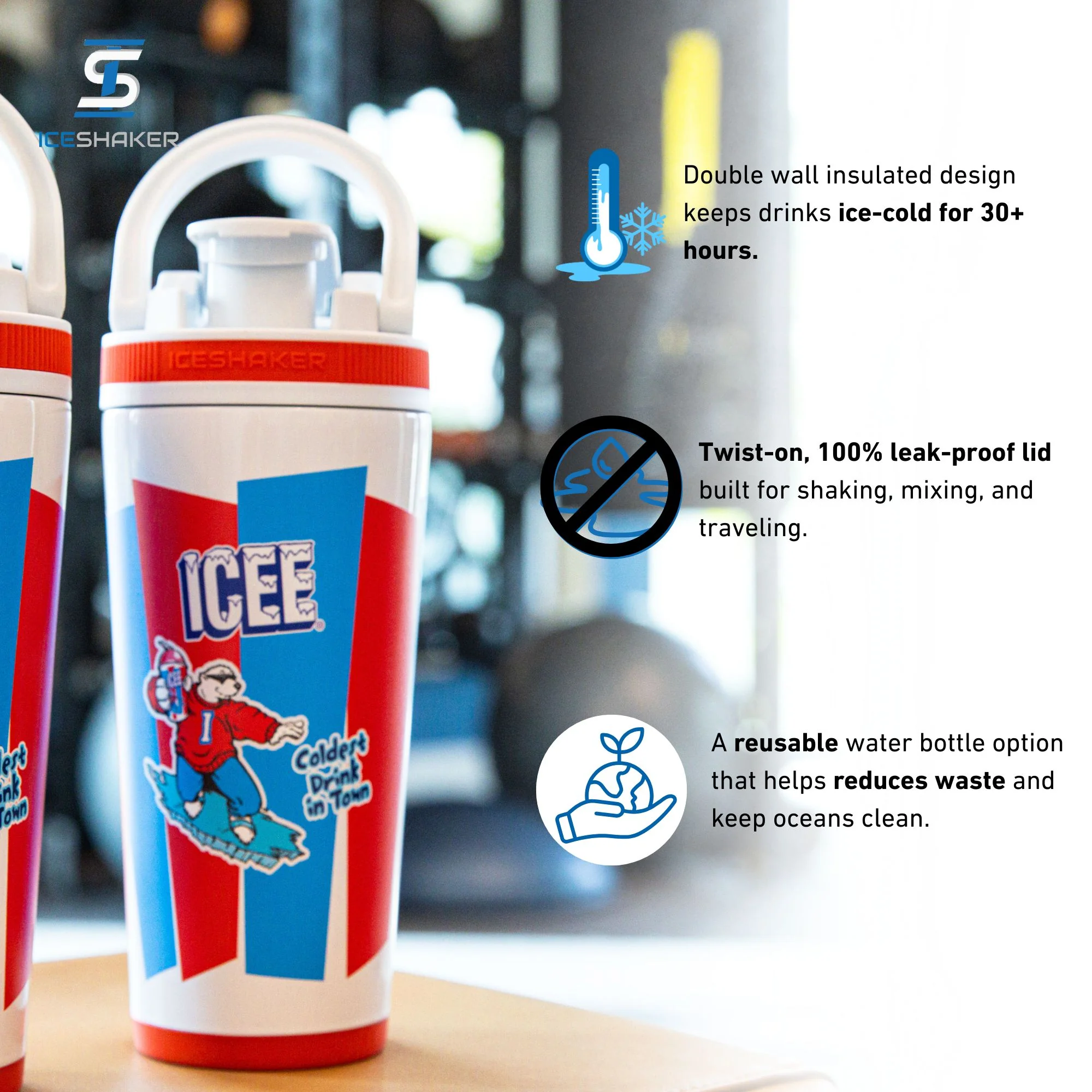 Ice Shaker 4D Series 26oz Shaker Bottle - ICEE - Image 4