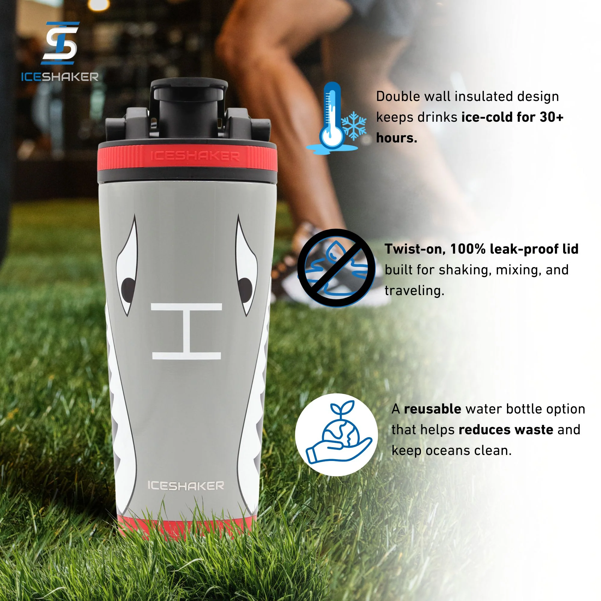 Ice Shaker Allegiance Series 26oz Shaker Bottles - Image 13