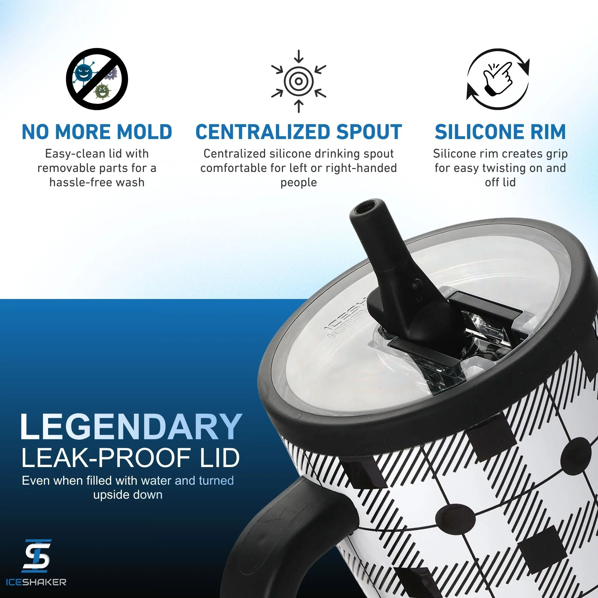 32oz Legend Series Shaker Bottle - Check Me - Image 3