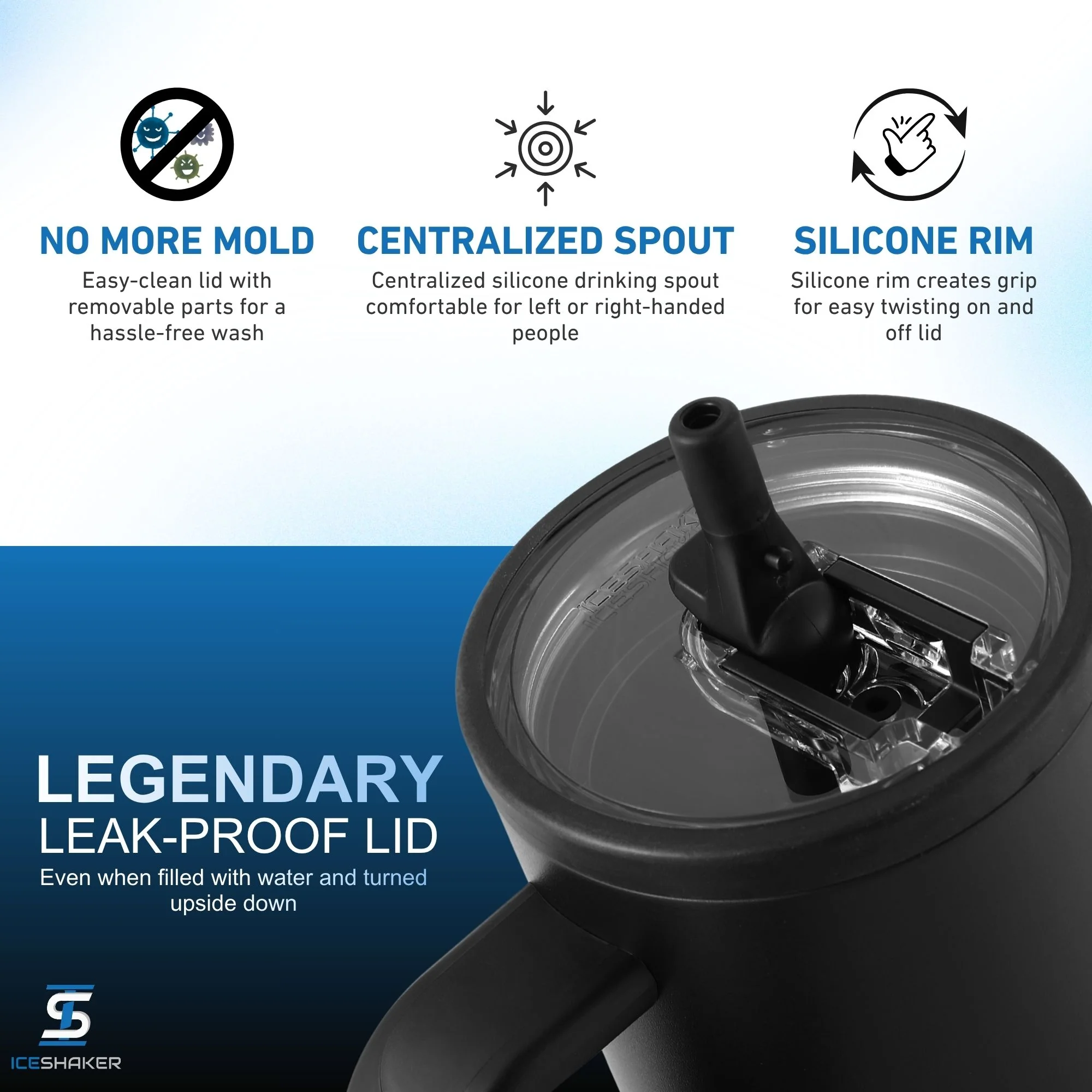 40oz Legend Series Shaker Bottle - Black - Image 4