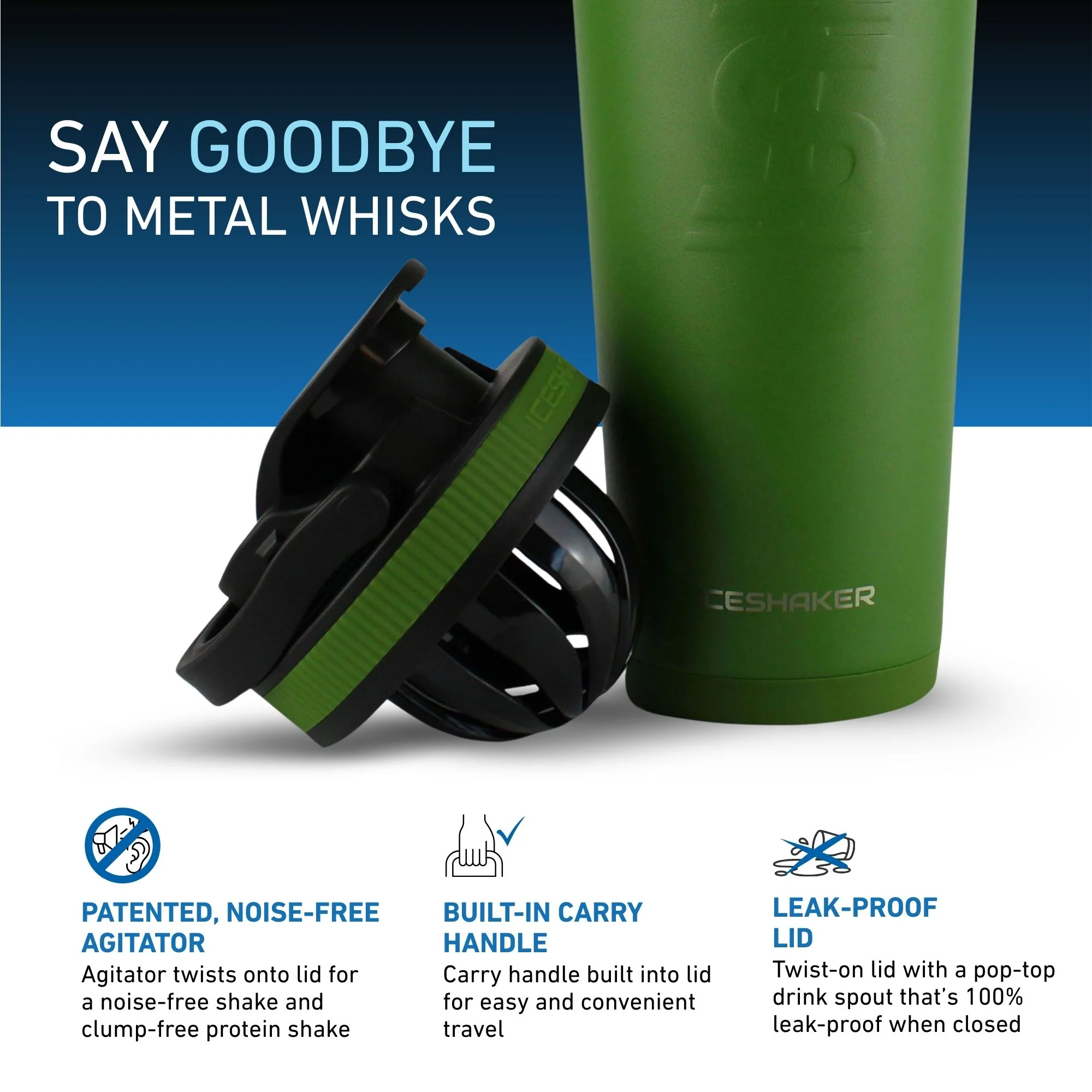 26oz Ice Shaker - Green - Image 3