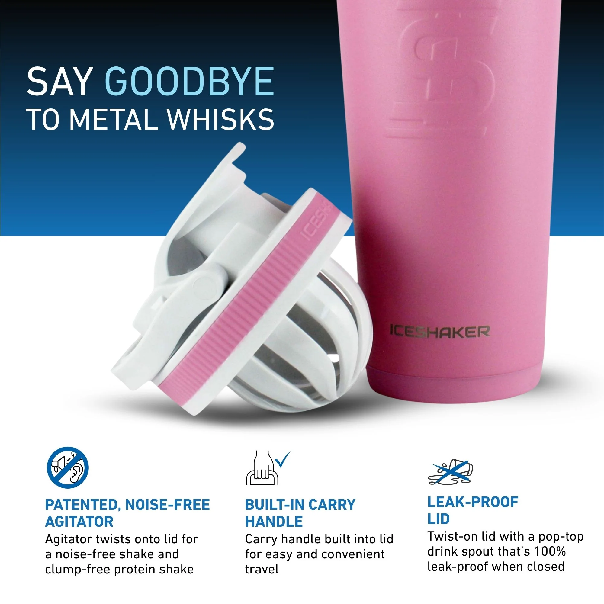 26oz Ice Shaker - Pink - Image 3