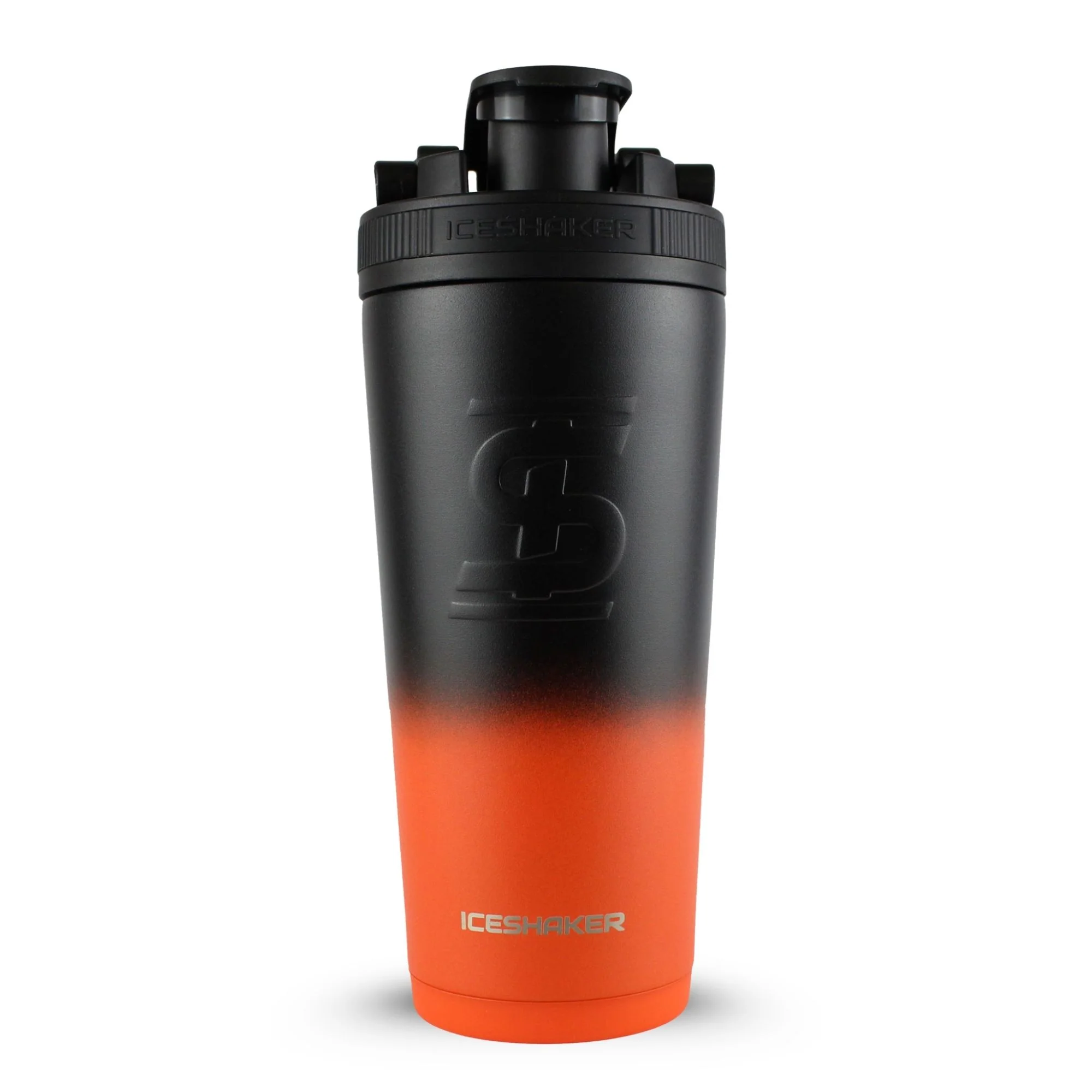 Ice Shaker Ombre Series 26oz Shaker Bottle - Orange Black Ombre - Image 4