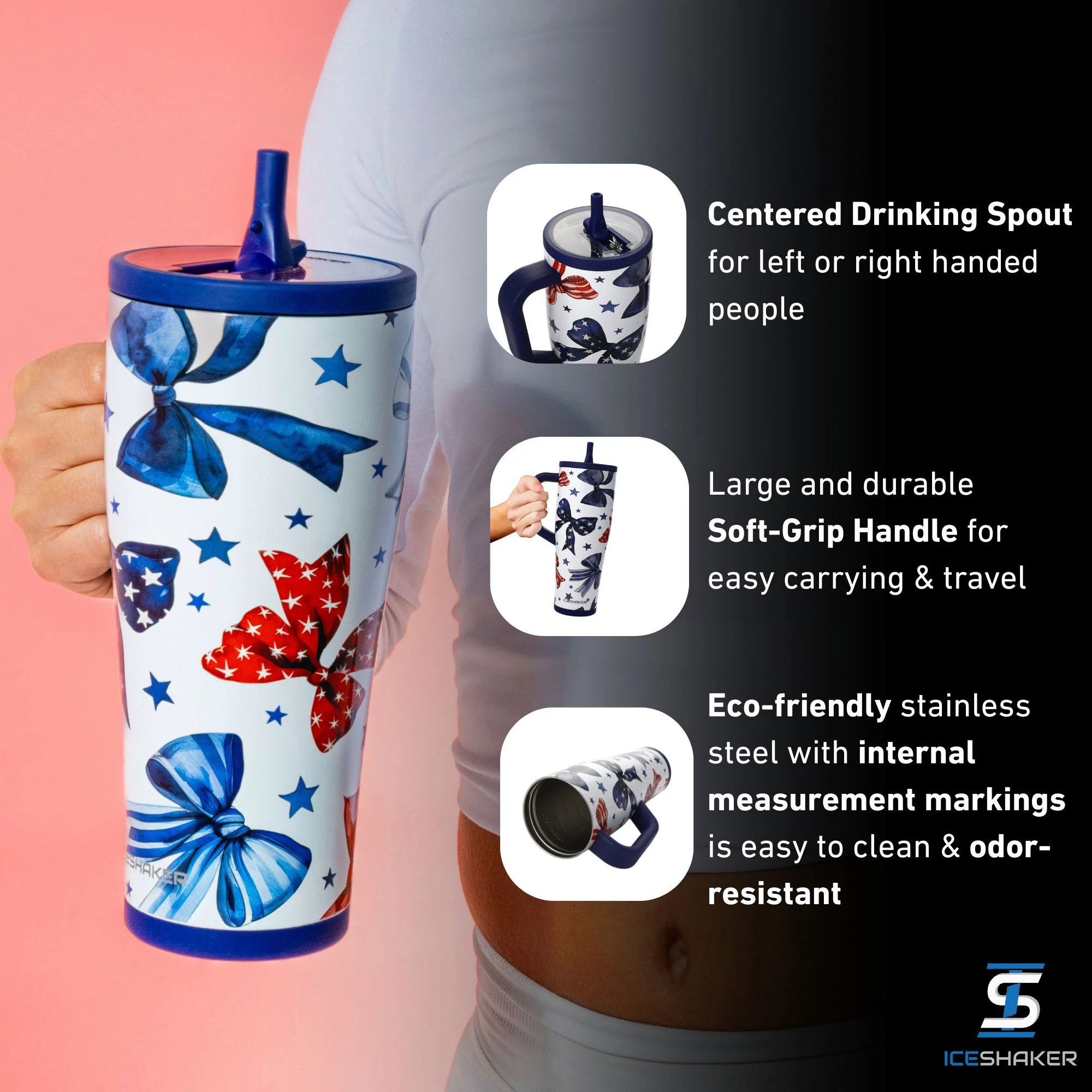 Ice Shaker Legend Series Stainless Steel Shaker Bottles - Image 136