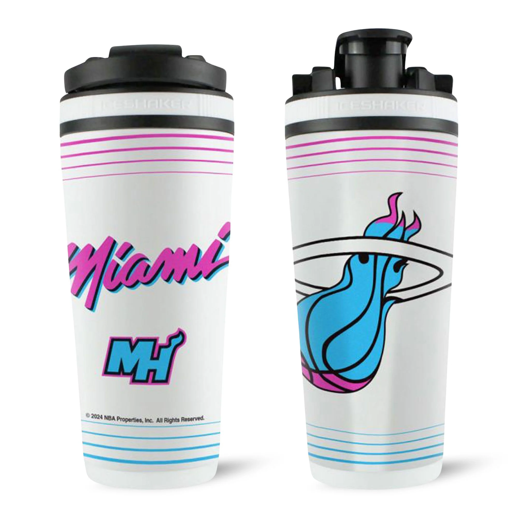 Officially Licensed Miami Heat 26oz Ice Shaker - Image 18