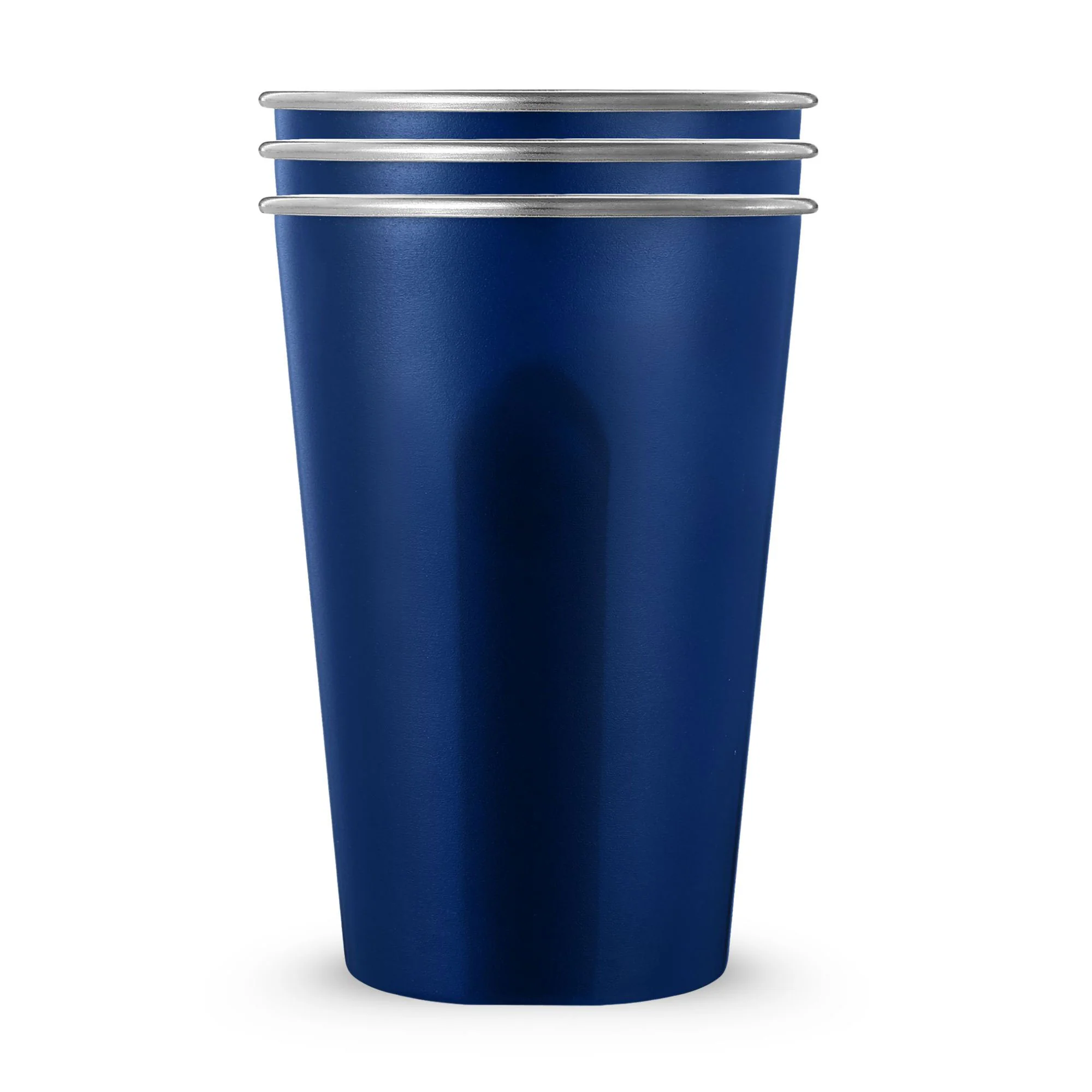 Navy 20oz Stainless Steel Cups - 3 Pack - Image 2