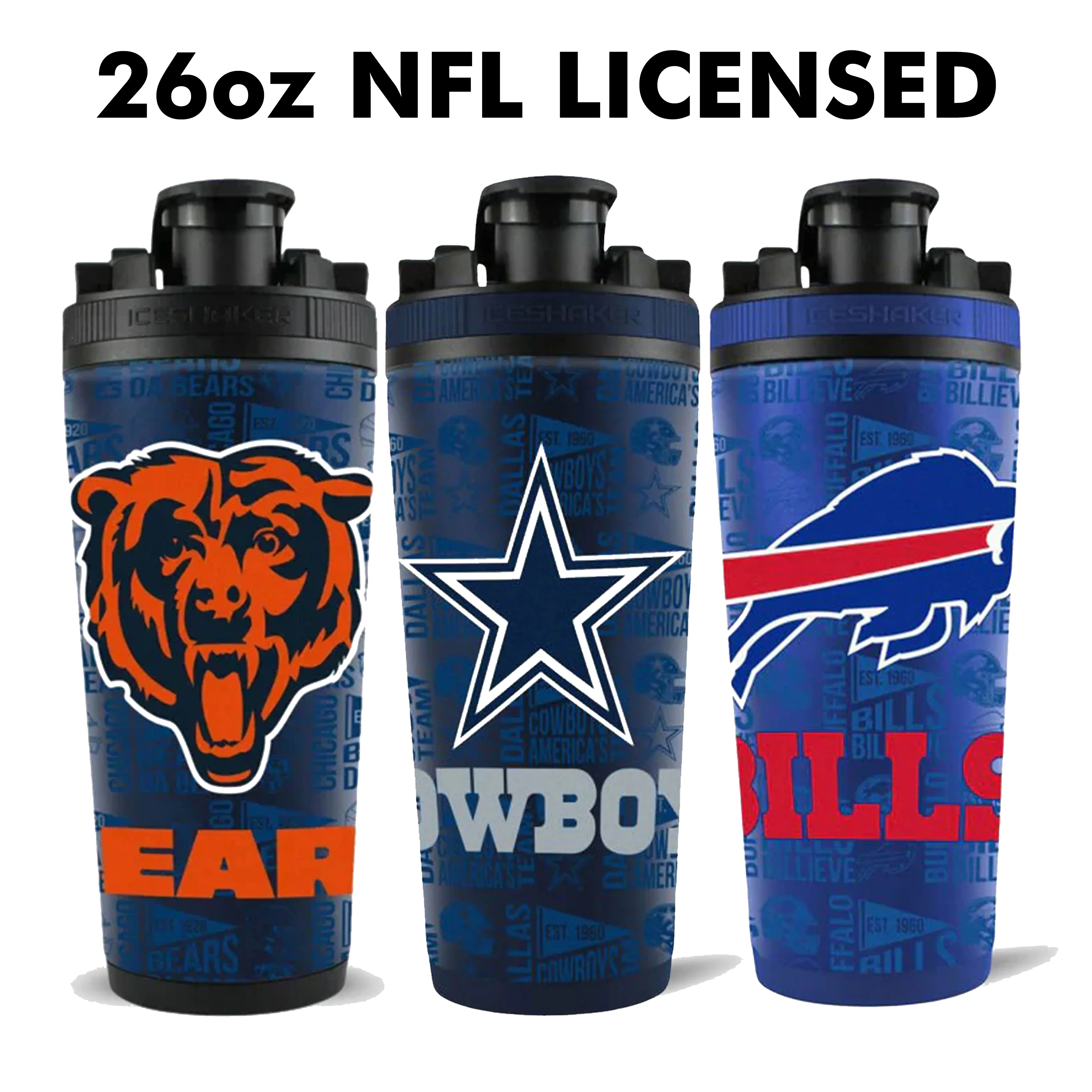 Officially Licensed NFL 4D 26oz Ice Shakers